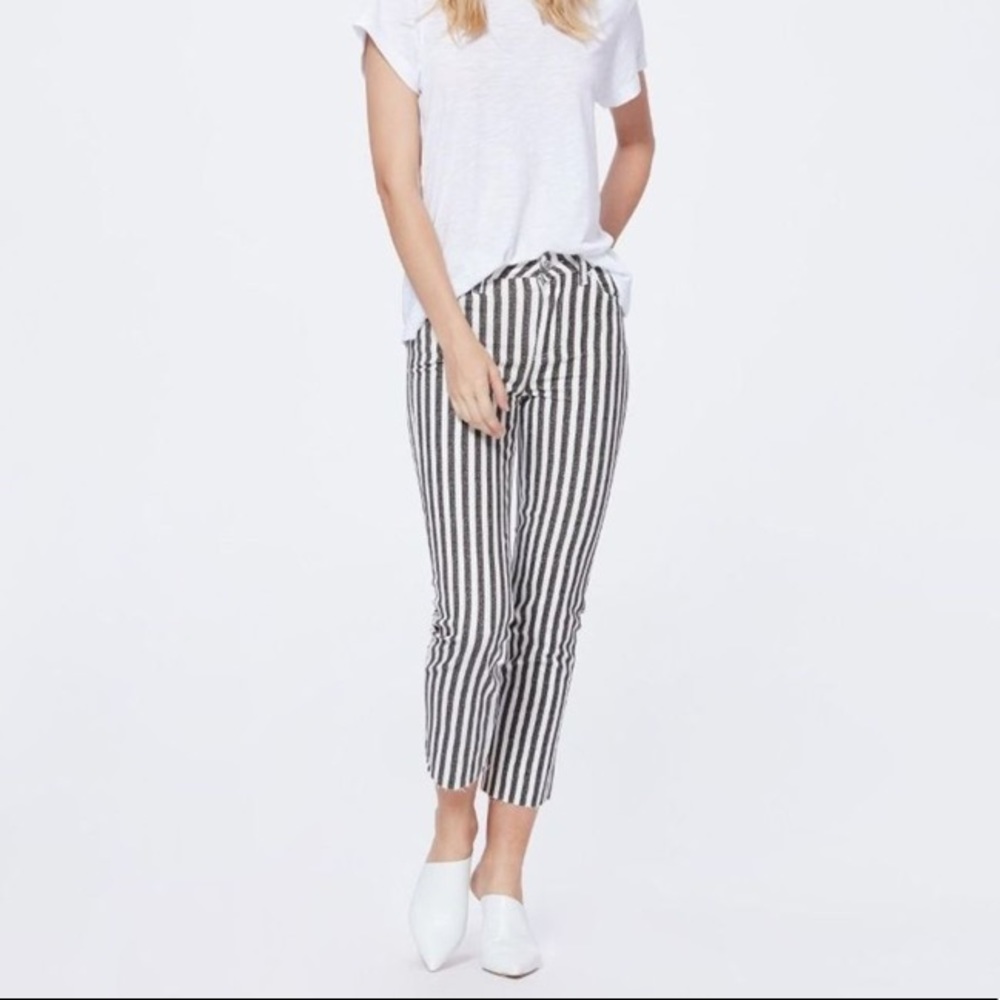 NWT Paige Hoxton Straight Ankle Stripe